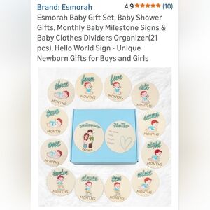 Baby Milestone Sign Set - Blue
